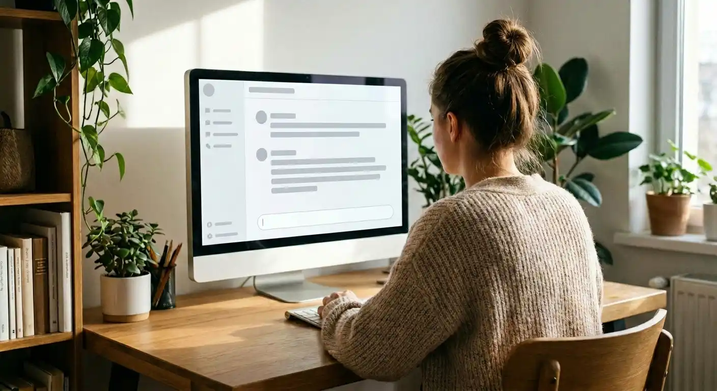 Women accesssing app on computer
